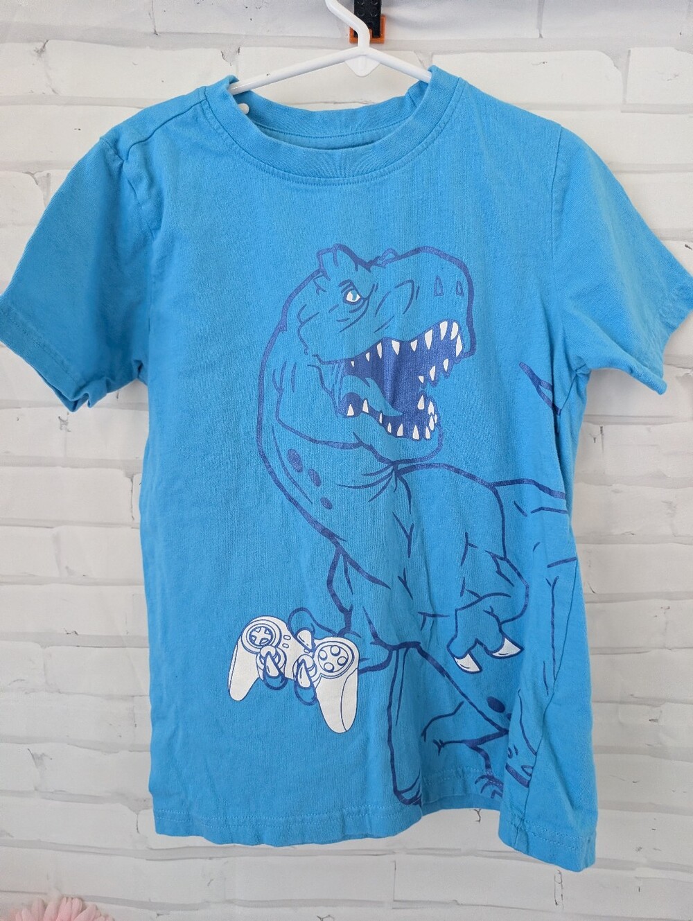 Copper Denim Blue Dino Graphic Tee for Kids